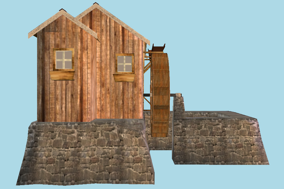 The Water Mill Barn House 3d model